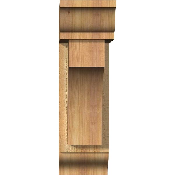 Westlake Traditional Rough Sawn Bracket W/ Offset Brace, Western Red Cedar, 6W X 16D X 20H